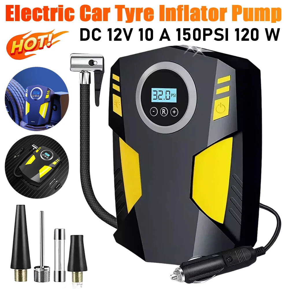 Tire Inflator Car Air Pump Compressor Electric Portable Auto 12V Volt 150 PSI