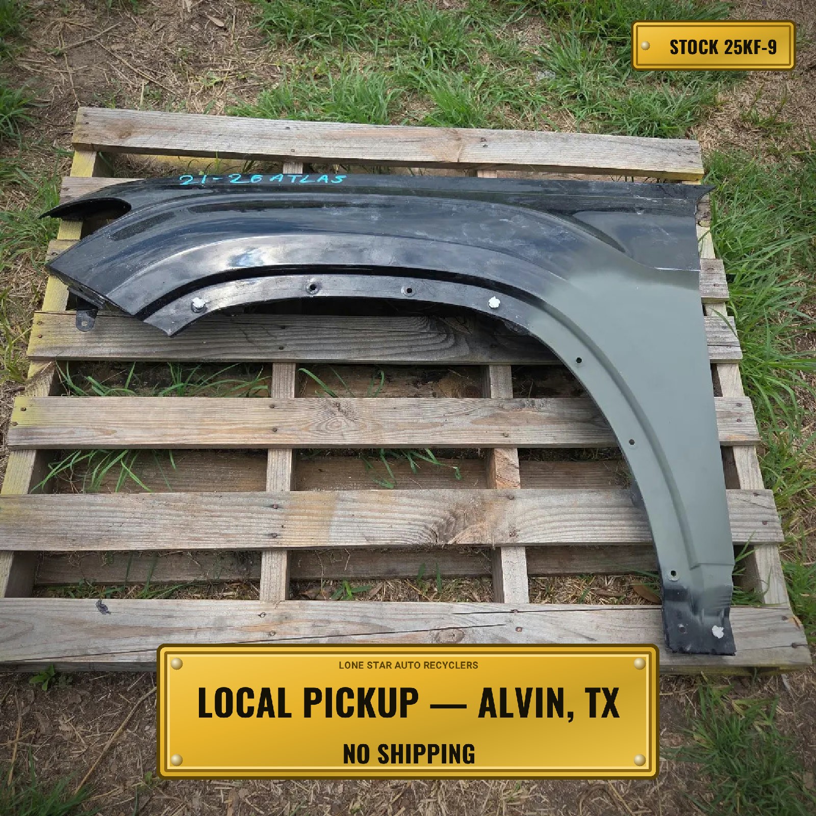2021-2026 Volkswagen Atlas Driver Fender (LOCAL PICKUP, NO SHIP)
