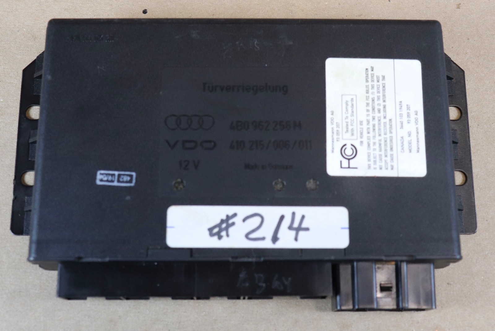 03 04 05 AUDI A6 S6 RS6 Theft Locking Module OEM 4B0962258M 410215006