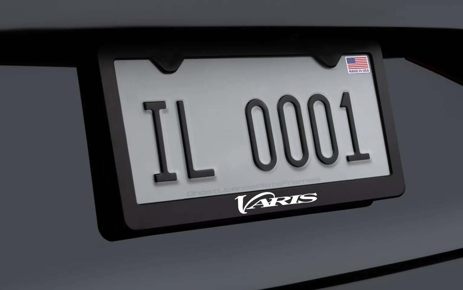 Varis Racing Concept Premium Black Metal License Plate Frame