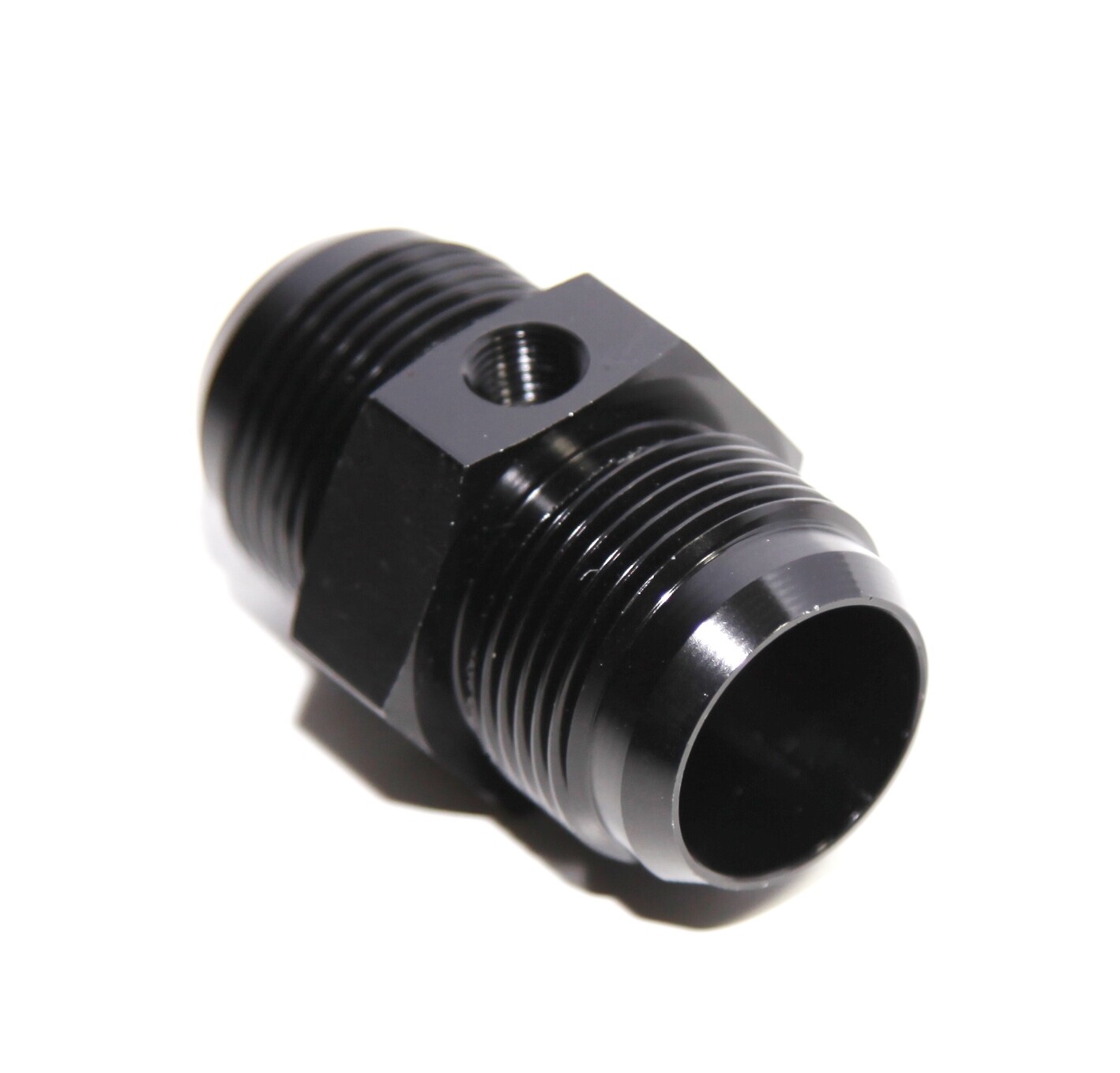 BLACK Male 16AN to Male AN16 Straight Fitting Adapter+1/8 BLACK Male 16AN to Male AN16 Straight Fitting Adapter+1/8
