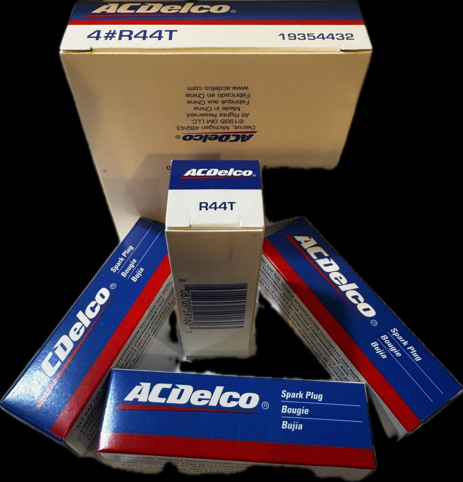 Spark Plug-Conventional ACDelco R44T (8) pack Spark Plug-Conventional ACDelco R44T (8) pack