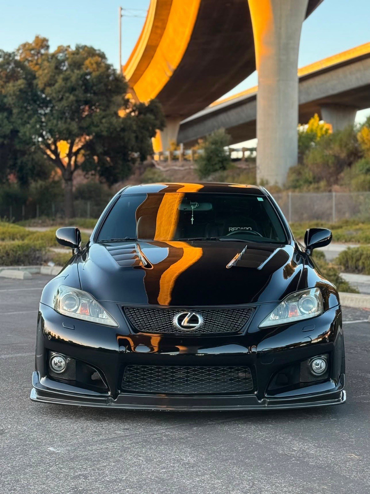 Carbon Fiber Novel Style Front Lip For Lexus ISF 2008-2014 USE20  ( MUST BUY 2 )