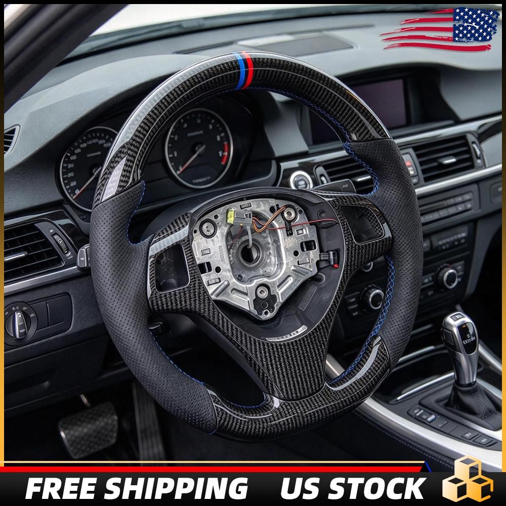 Carbon Fiber Steering Wheel for BMW E90 E92 E93 M3 328i 335i 135i ✅W/Cover✅