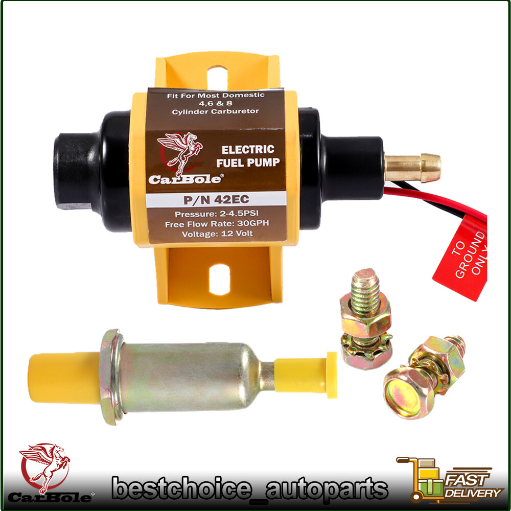 17301 For Edelbrock Micro In-Line Electric Fuel Pump 38 GPH 4.5PSI Max Gas/E85