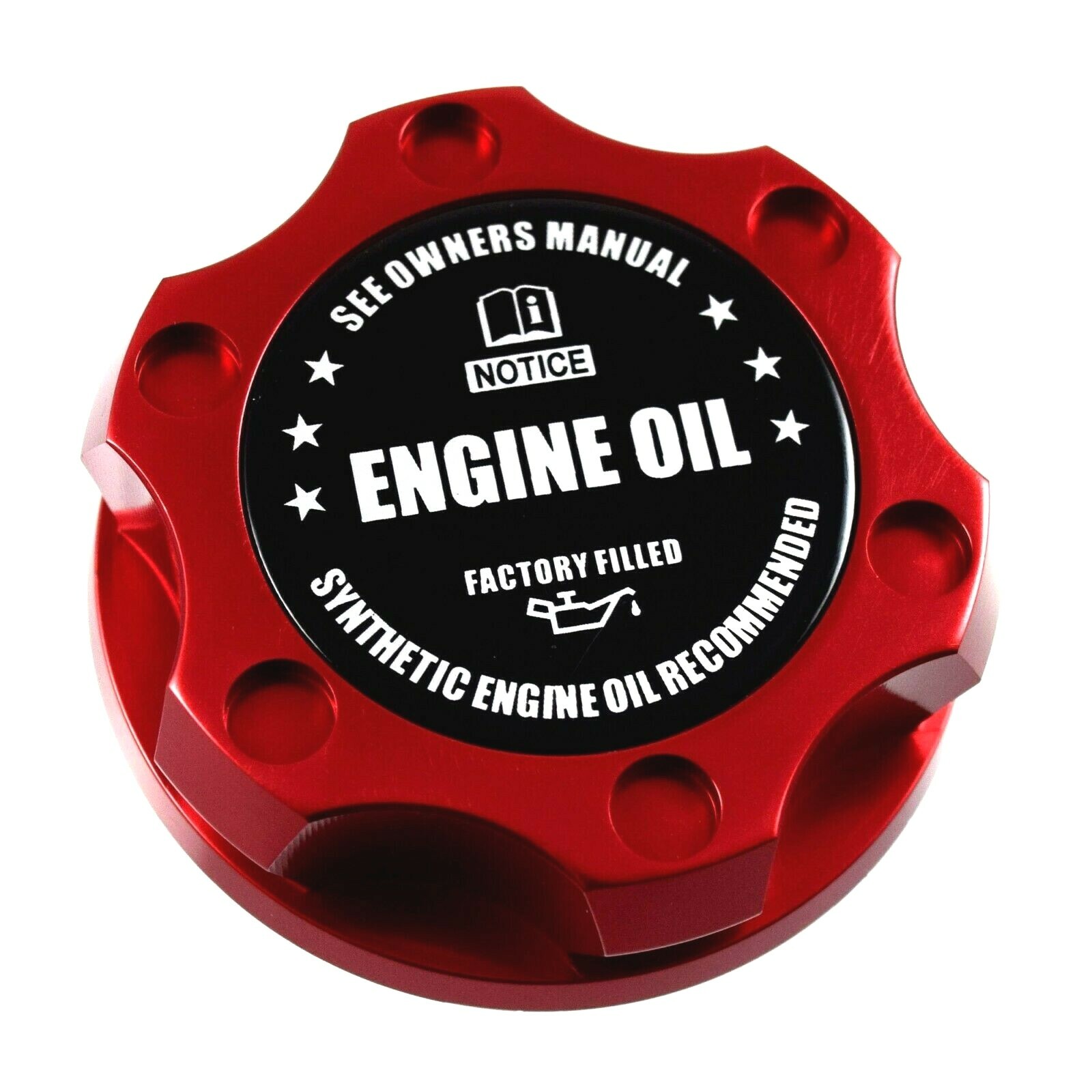 Red Billet Racing Engine Oil Cap Filler Factory Filled For Ford 1/4 Turn