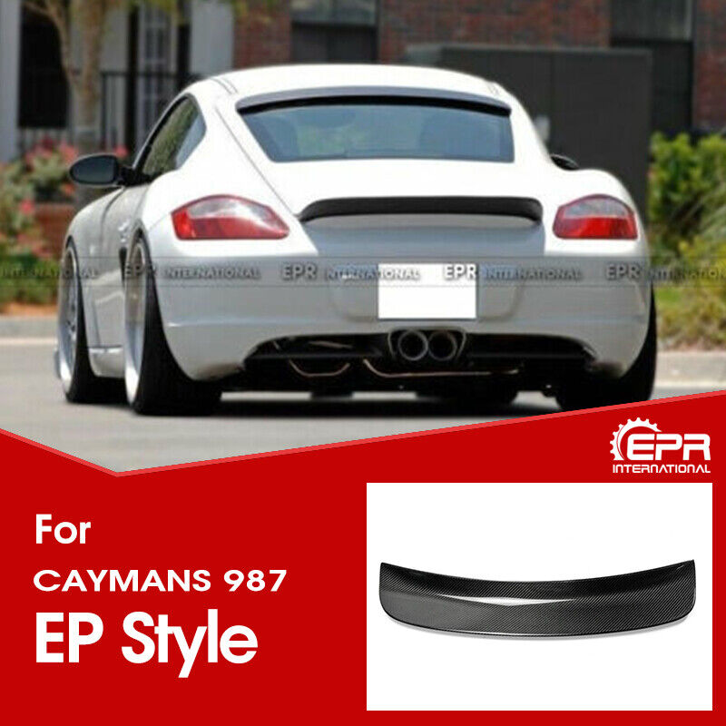 For Porsche 2006-2012 Caymans 987 EP Style Carbon Rear Duckbill Spoiler Wing kit