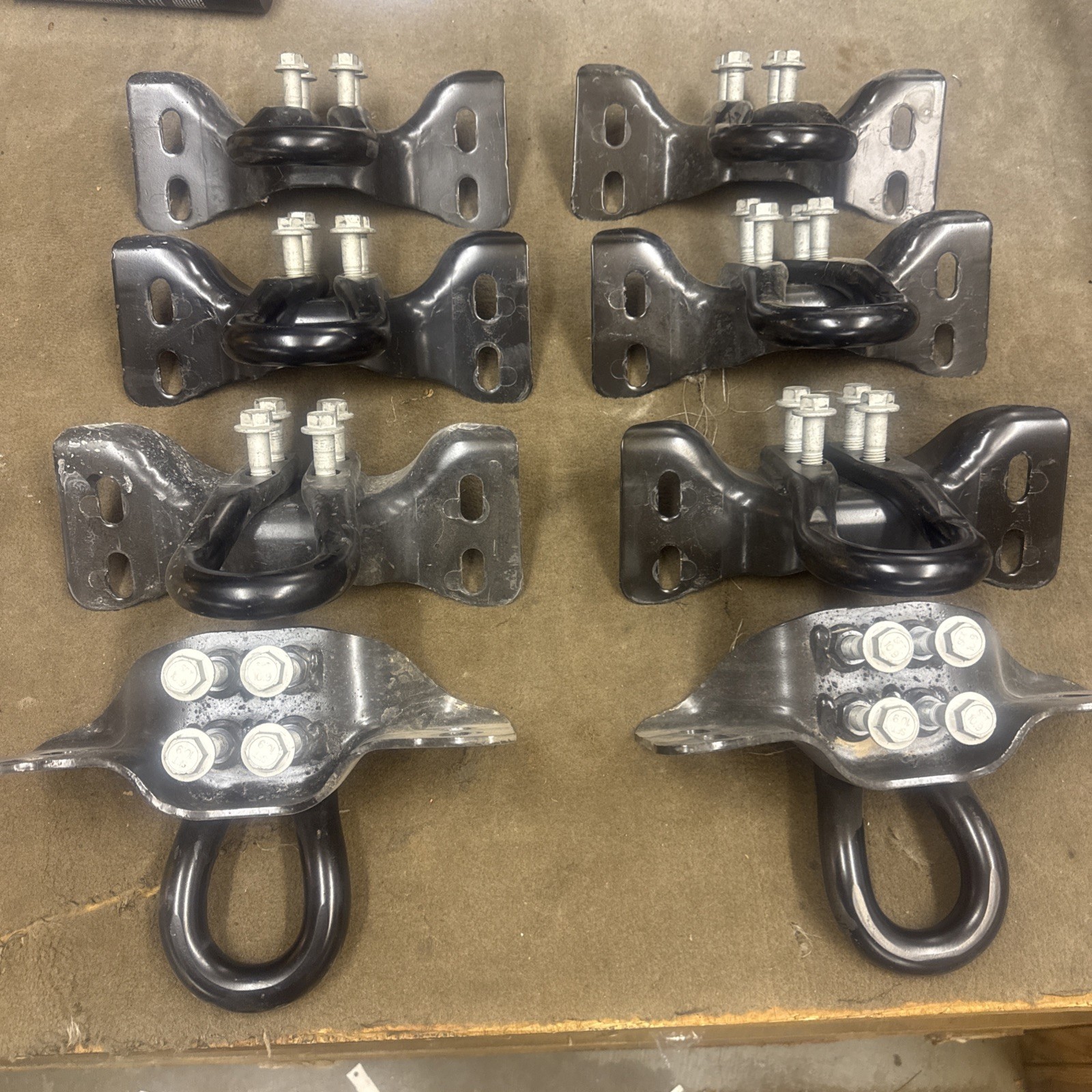 2017-2026 Ford F250 F350 F450 F550 OEM Black Factory Tow Hooks Pair With Bolts