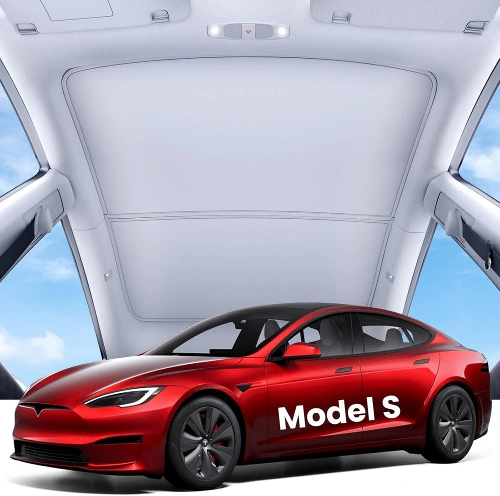 REEVAA 2025 Upgrade Tesla Model S Sunshade Roof [No S (2022-2025), Gray REEVAA 2025 Upgrade Tesla Model S Sunshade Roof [No S (2022-2025), Gray