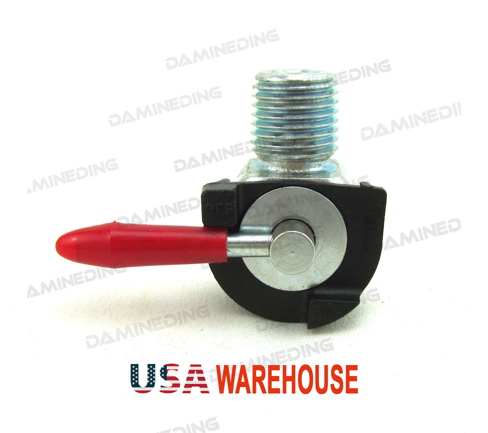 Mini Petcock Fuel valve 90 degree 1/4 NPT x 1/4 inch barb Petcock US stock