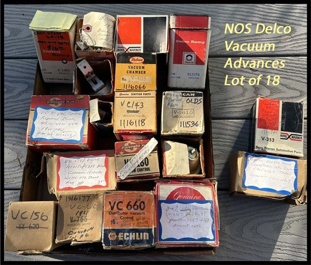 NOS GM 1950-1970s Delco Remy Vacuum Advances Lot Chevy Buick Olds Pontiac V8 & 6