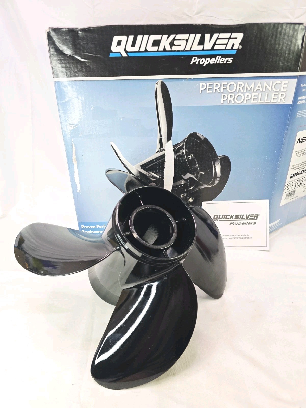 Quicksilver Nemesis 4-Blade Aluminum Prop, 14 Quicksilver Nemesis 4-Blade Aluminum Prop, 14