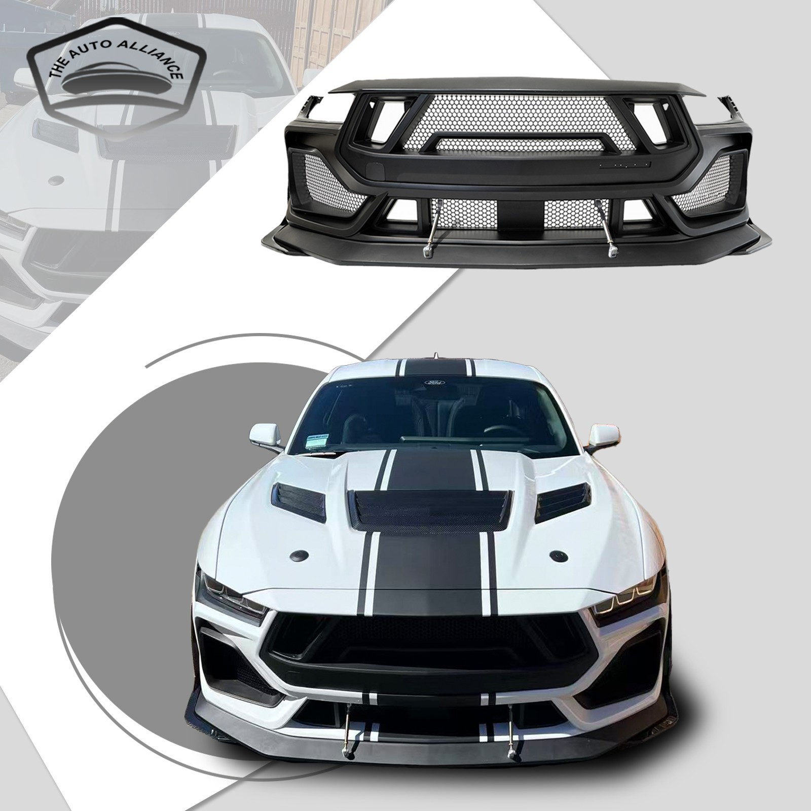 For 2024-2026 Ford Mustang Upgrade to Shelby SS Style Front Bumper Cover Kit