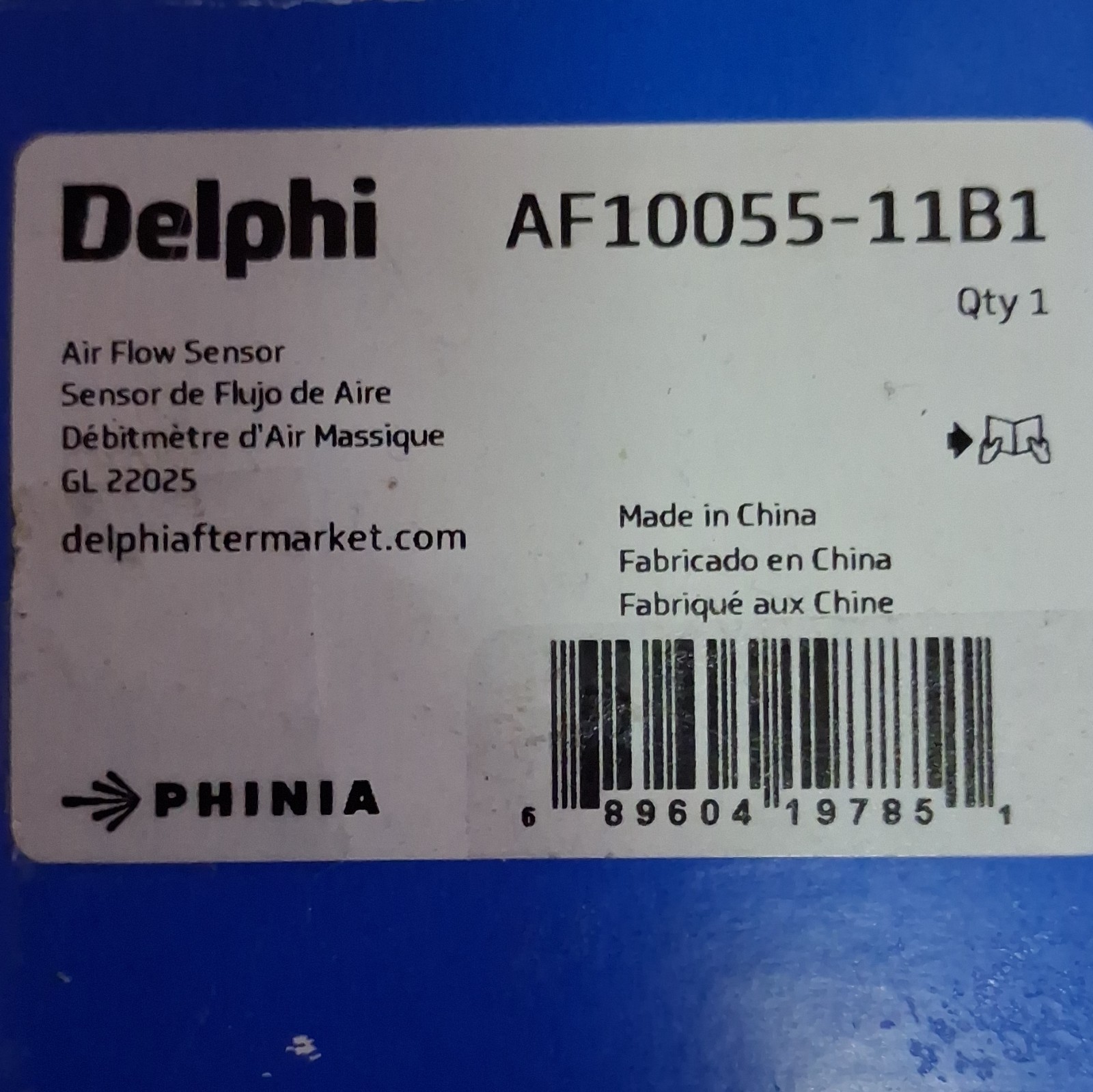 Delphi Mass Air Flow Sensor