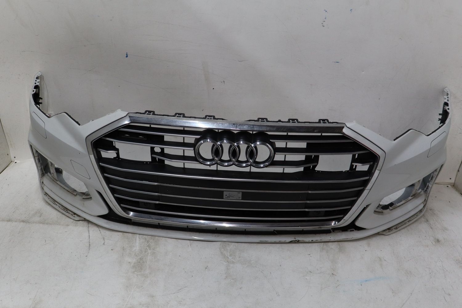 2019–2023 Audi A6 Front Bumper Assembly White S Line Adaptive Cruise Control
