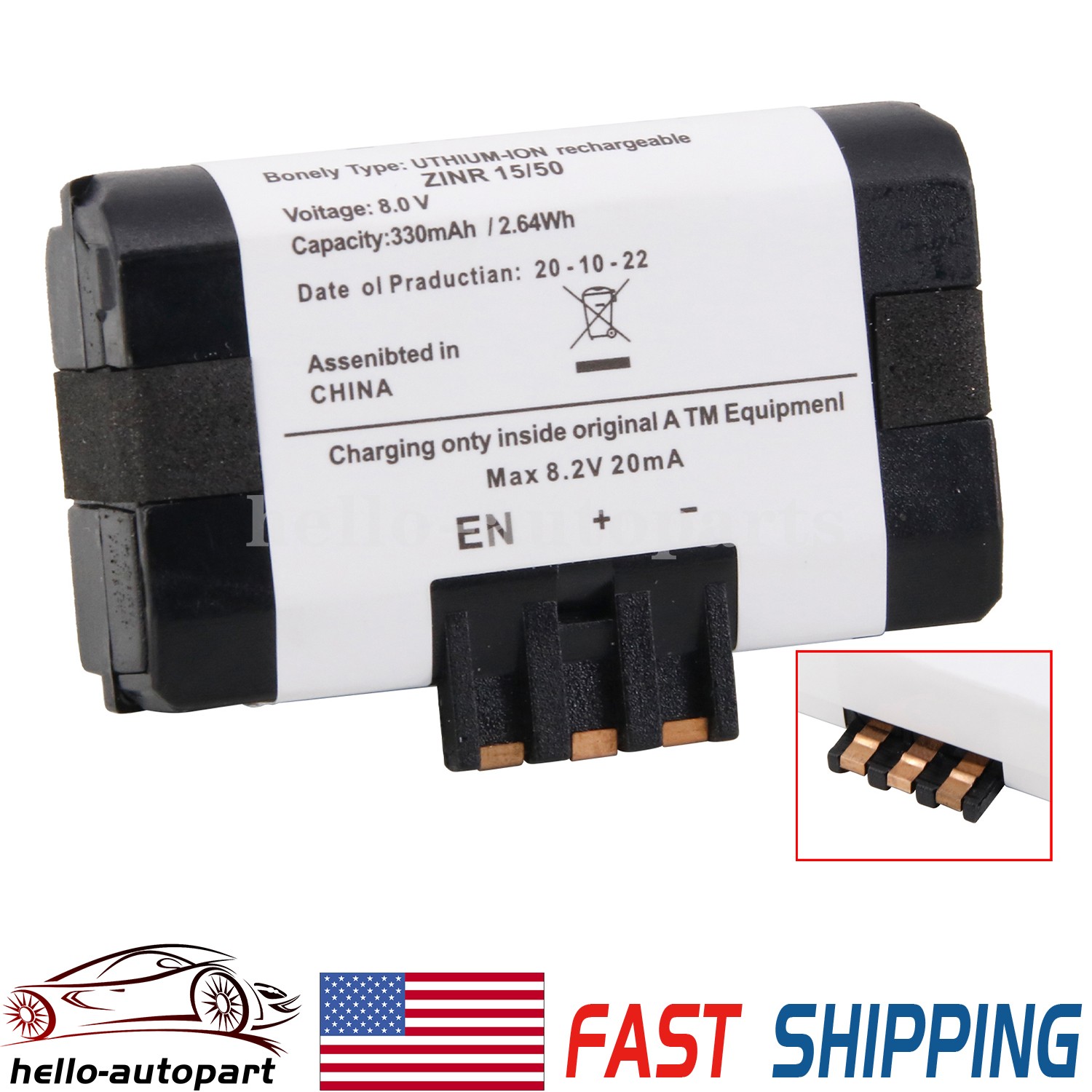 New Emergency Battery For BMW Telematics Battery 84102447710 / 84-10-2-447-710