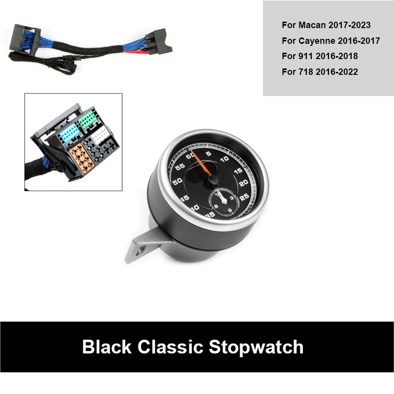 Dashboard Sport Chrono Stopwatch Clock w/Panel for Porsche 718 Boxster 2017-2021