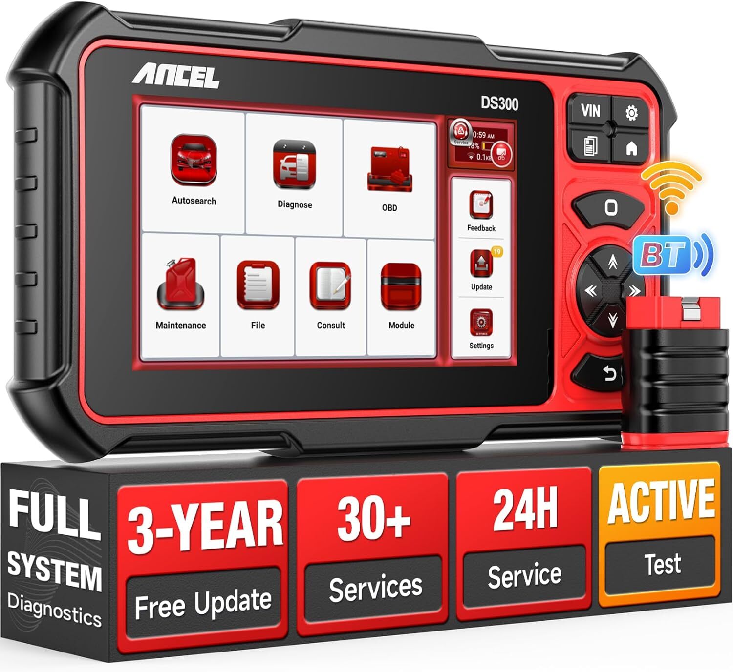 ANCEL DS300 Bidirectional Tool OBD2 Scanner Diagnostic FCA Autoauth ECU Coding ANCEL DS300 Bidirectional Tool OBD2 Scanner Diagnostic FCA Autoauth ECU Coding