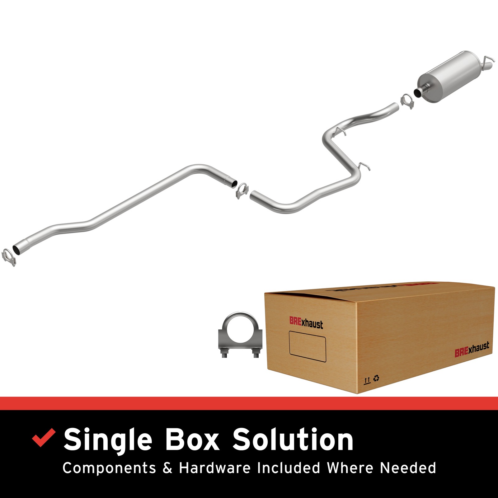 OE Replacement Exhaust System Kit For 1984-1994 Ford Tempo, Mercury Topaz OE Replacement Exhaust System Kit For 1984-1994 Ford Tempo, Mercury Topaz