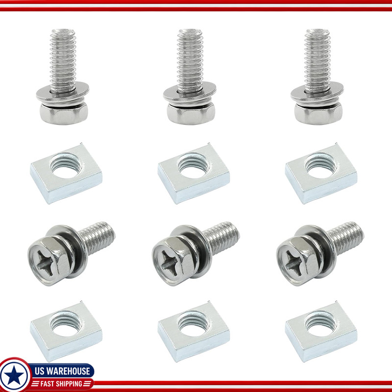 6 Pairs M6x16MM Carbon Steel Bolts and Nuts Kit Motorcycle Battery, ATV 6 Pairs M6x16MM Carbon Steel Bolts and Nuts Kit Motorcycle Battery, ATV