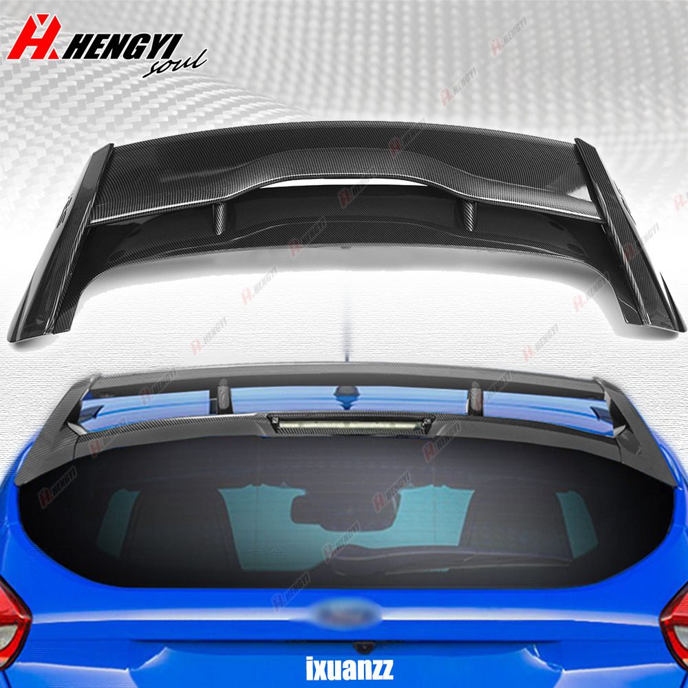 For 13-18 Ford Focus Hatchback JDM RS Style Carbon Style Rear Roof Wing Spoiler