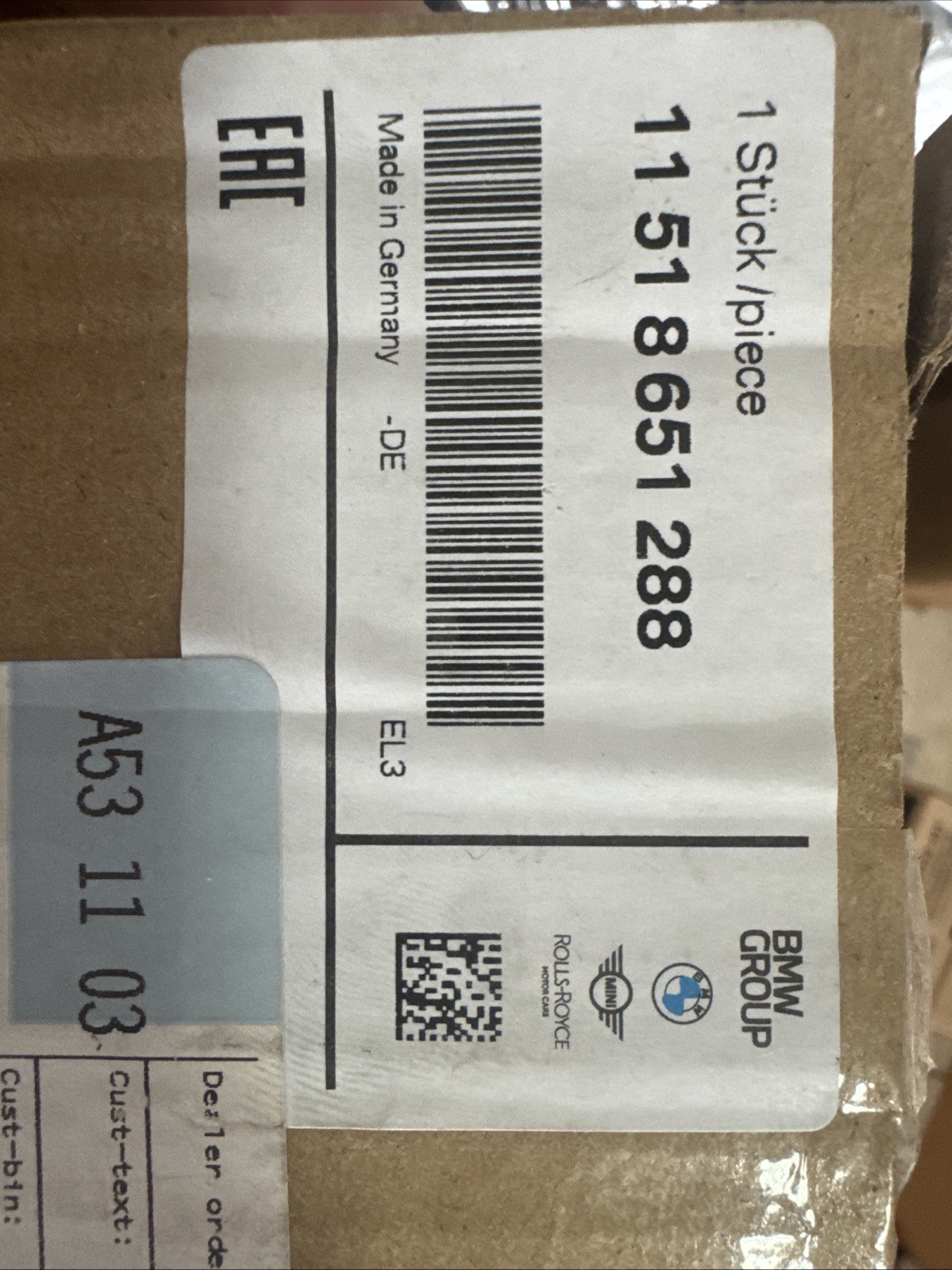 Genuine BMW Auxiliary Pump 11-51-8-651-288 Genuine BMW Auxiliary Pump 11-51-8-651-288