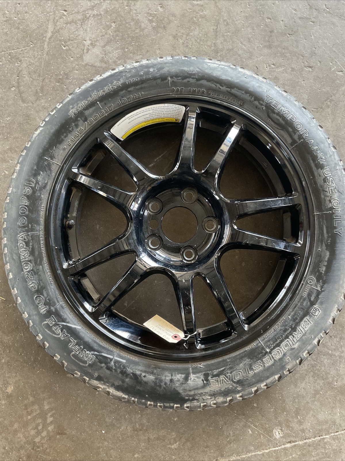 08-13 Infiniti G35 G37 BBK Spare Wheel OEM P145 80 D17 40300-JK00B