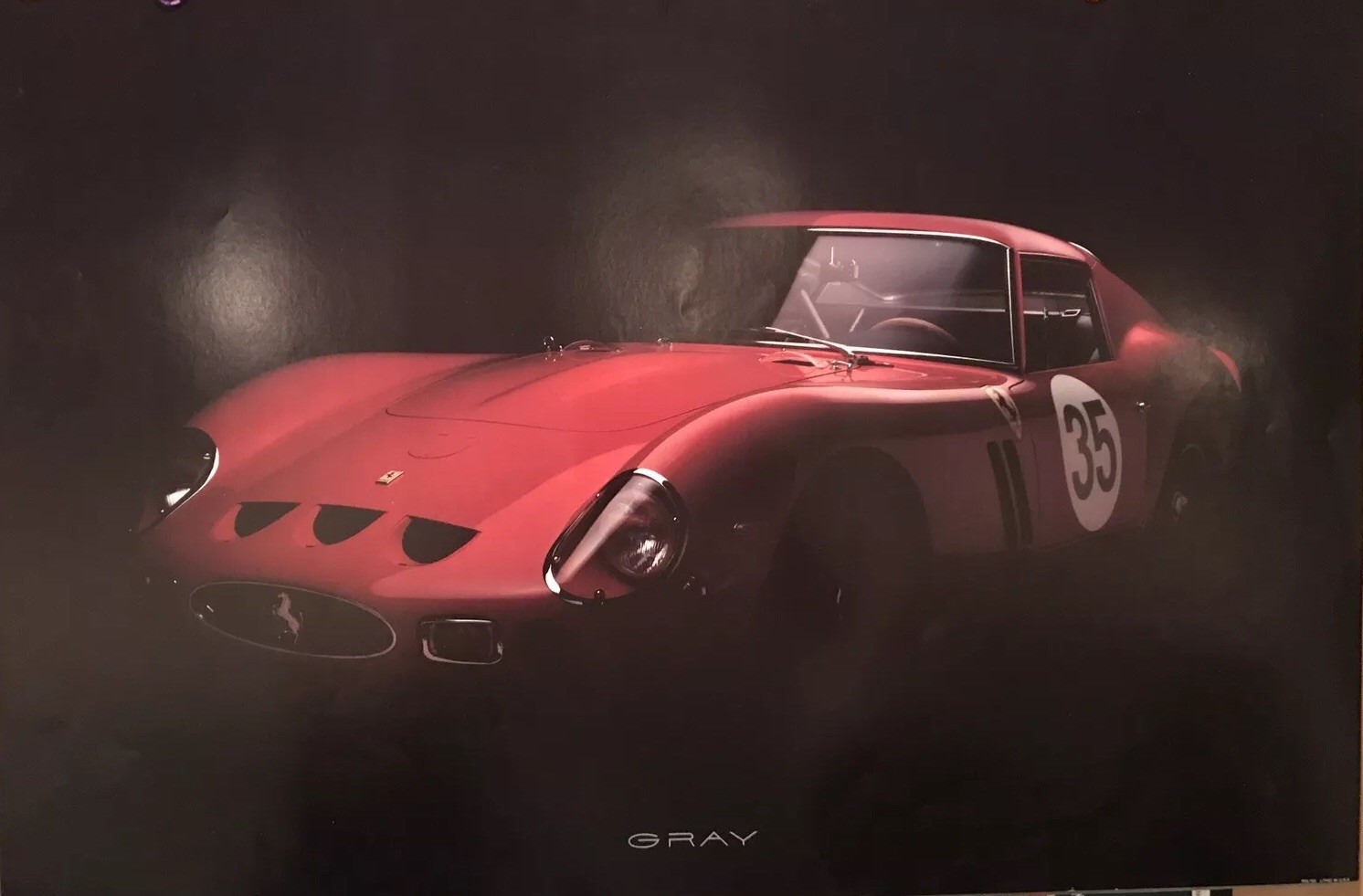 Ferrari 250 GTO Rare Version Orig Car Poster Extremely Rare Own It