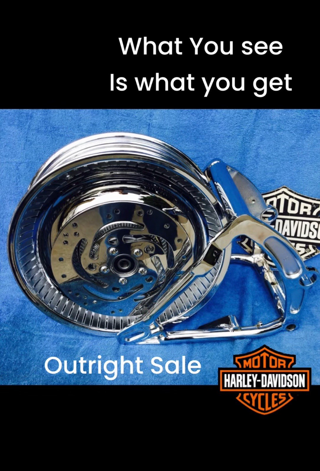 Harley FXSTD Softail RIM DEUCE 2000 -07 Rear Custom CHROME Wheel OEM Outright