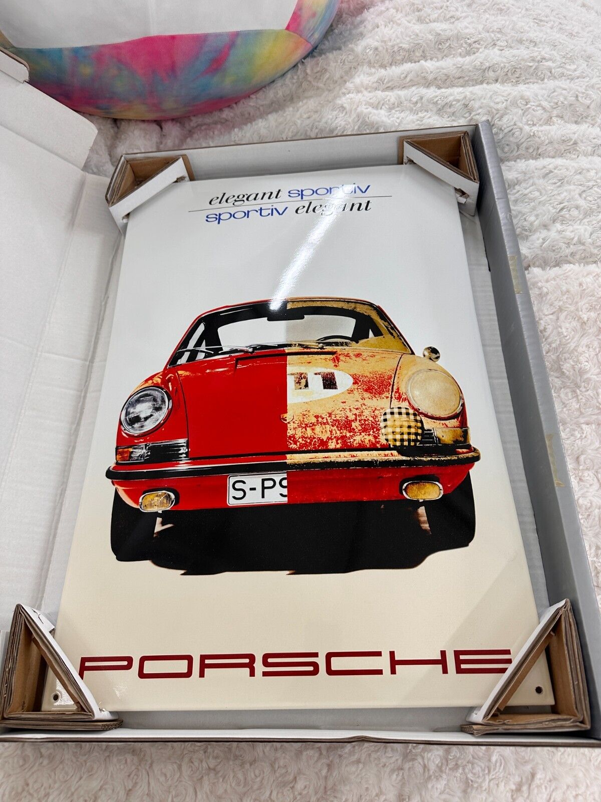 1965 -1967 Porsche 911 HERITAGE Sportiv Elegant Enamel Poster Display Design W