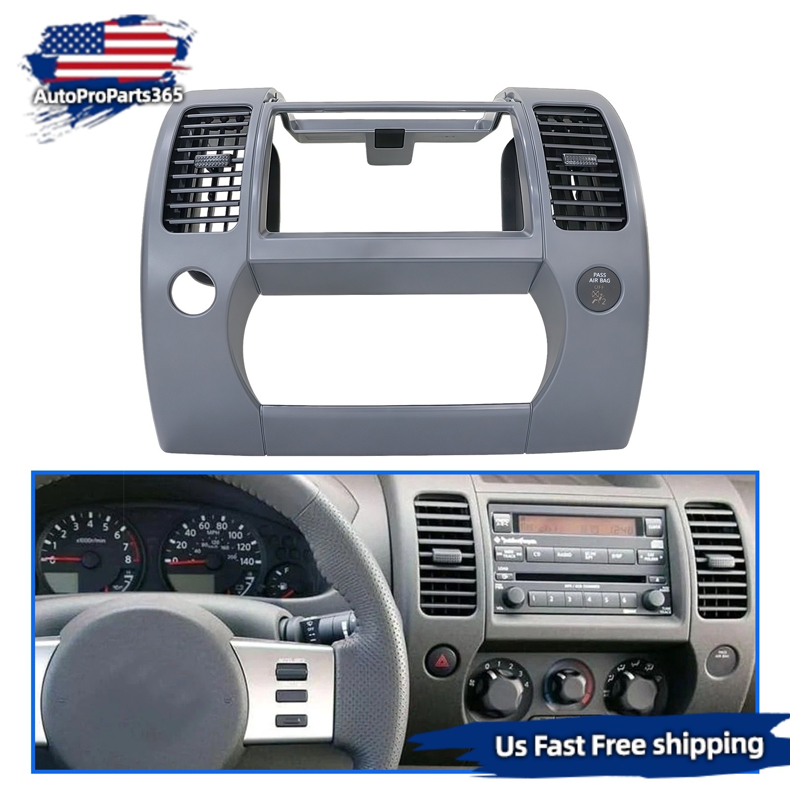 For 2005-2014 Nissan Xterra Radio Dash Air Vent Bezel 68259-EA00C New