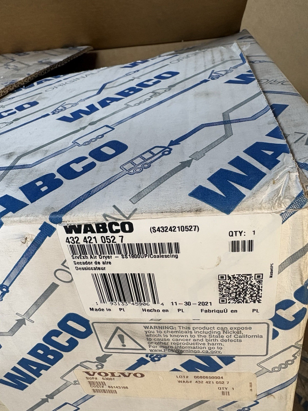 Wabco SS1800 Air Dryer Wabco SS1800 Air Dryer