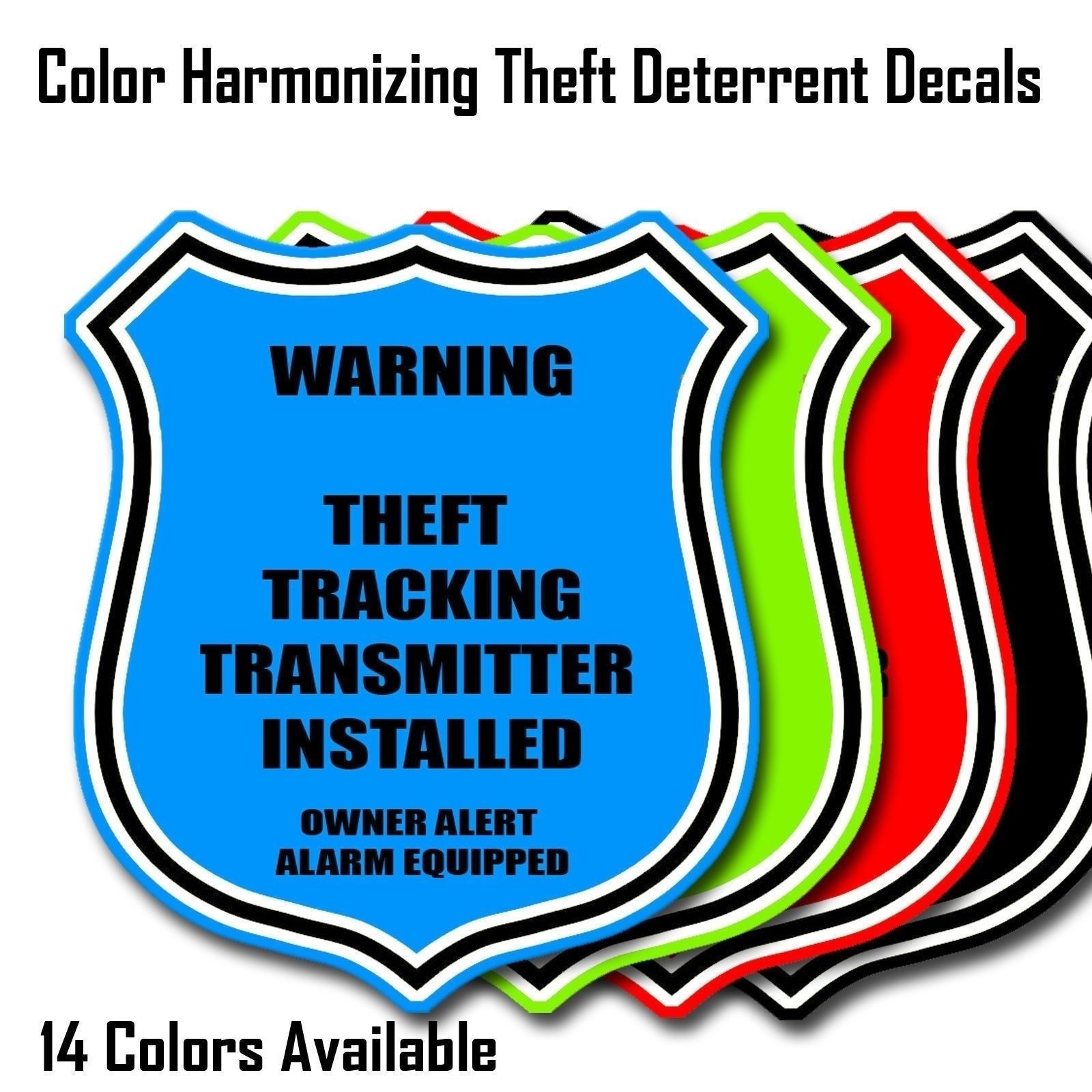 GPS TRACKING CAR ALARM WARNING Anti-Theft Sticker Decal fits Challenger