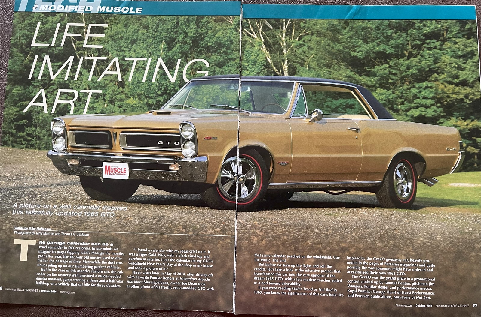 1965 PONTIAC GTO HARDTOP MODIFIED 6 PG ARTICLE = GOLD 1965 PONTIAC GTO HARDTOP MODIFIED 6 PG ARTICLE = GOLD