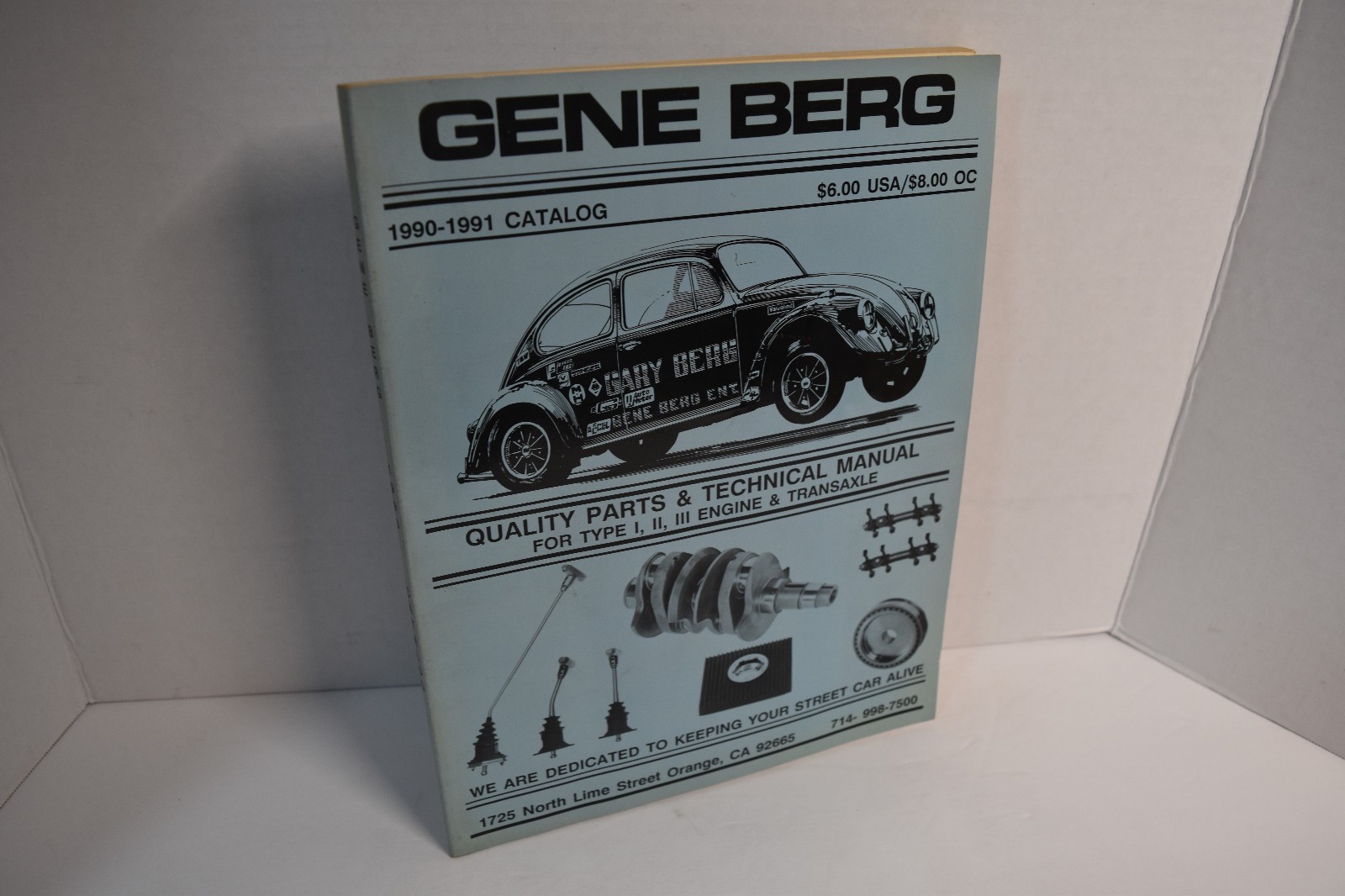 Vintage VW Volkswagen Gene Berg Catalog 1990-1991 Parts & Technical Manual *VG* Vintage VW Volkswagen Gene Berg Catalog 1990-1991 Parts & Technical Manual *VG*