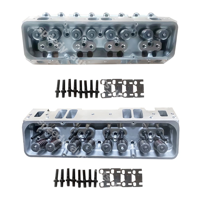 Complete Aluminum Cylinder Heads For SBC Chevy 350 190cc 64cc 2.02/1.60 Angle US