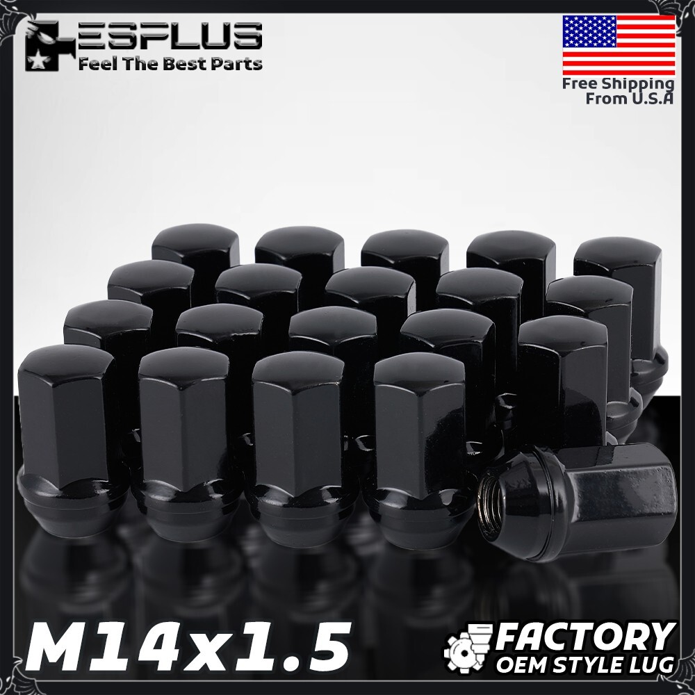 24x Black 2019-2026 RAM1500 Dodge OEM Factory Lug Nut M14x1.5 Fit Stock Wheel