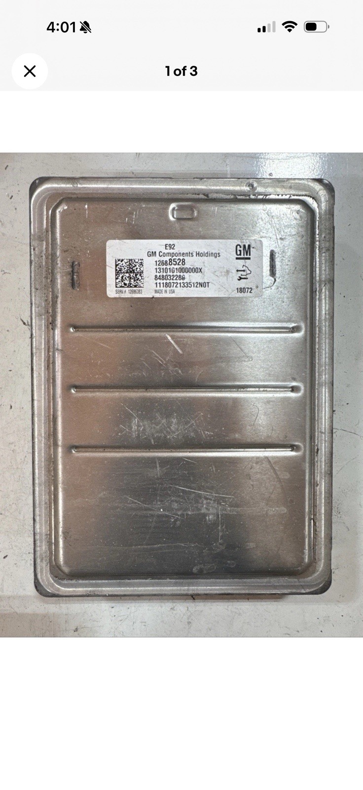 2018 Chevrolet Silverado 1500 GM Engine Control Module ECM PCM OEM 12686383 *J