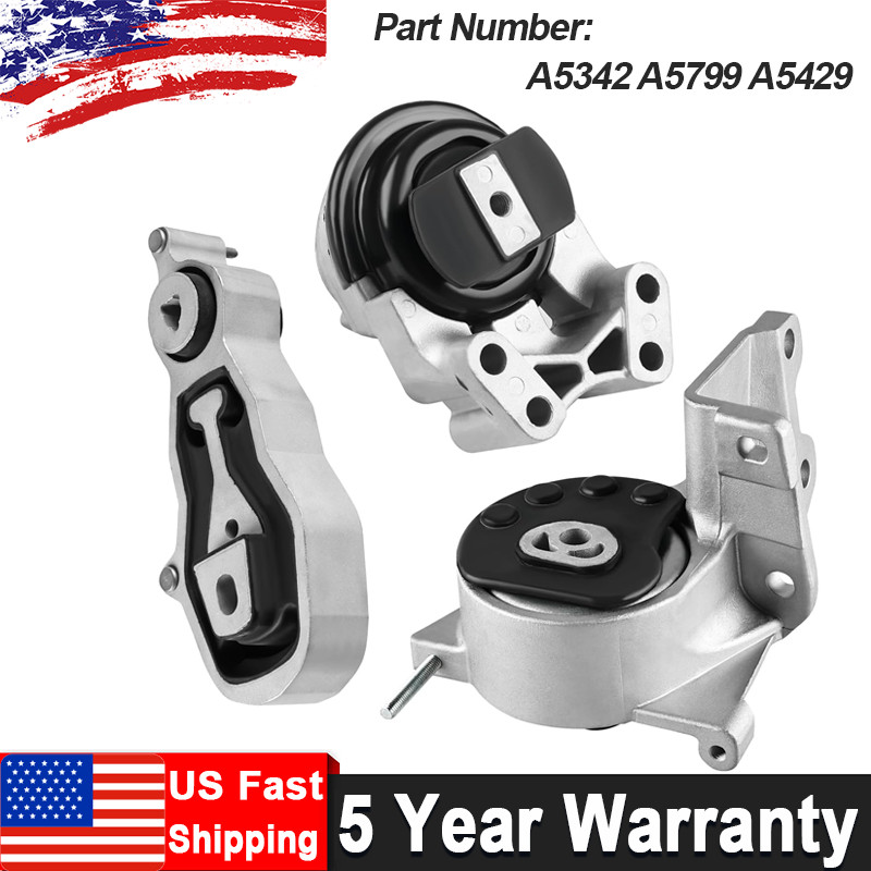 3x Engine &Trans Mount Set for 2013-2019 Ford Flex Taurus 3.5L A5342 A5799 A5429