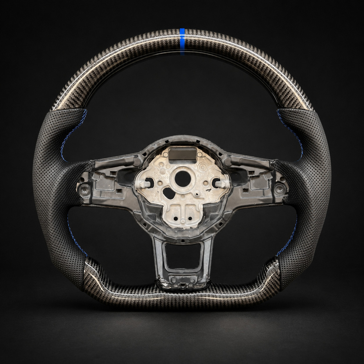 PUREYEMAN Carbon Fiber Steering Wheel for VW Golf R MK7 MK7.5 Blue-line GT 15-20 PUREYEMAN Carbon Fiber Steering Wheel for VW Golf R MK7 MK7.5 Blue-line GT 15-20