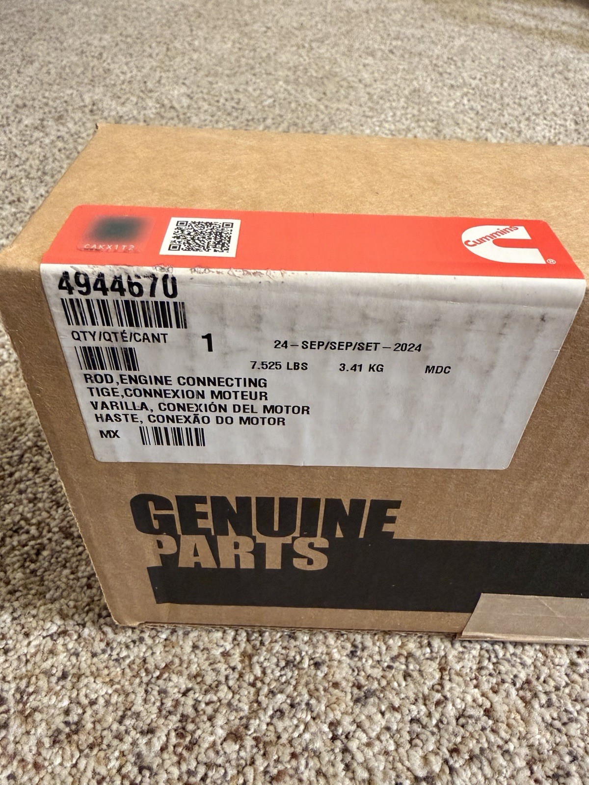 New In Box Cummins 4944670 Connecting Rod Genuine OEM ISC ISL 8.9L New In Box Cummins 4944670 Connecting Rod Genuine OEM ISC ISL 8.9L