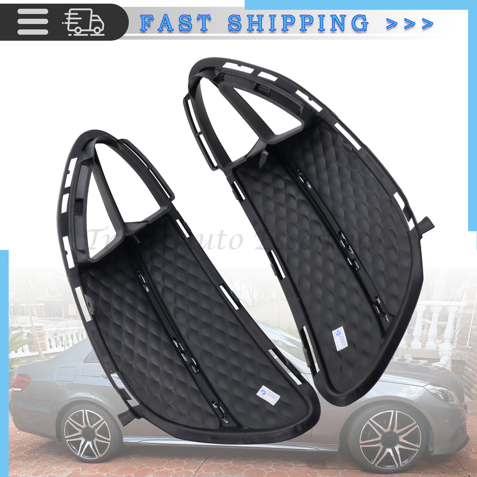 Front Bumper Grille Cover Set Pair Fit Mercedes-Benz E550 E250 E350 E400 E63 AMG