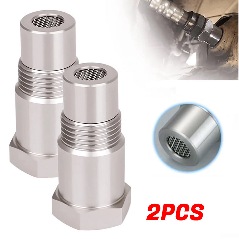 2PCS M18 x 1.5 Oxygen Sensor Thread Repair Nut Bung with Filter Screen - NEW