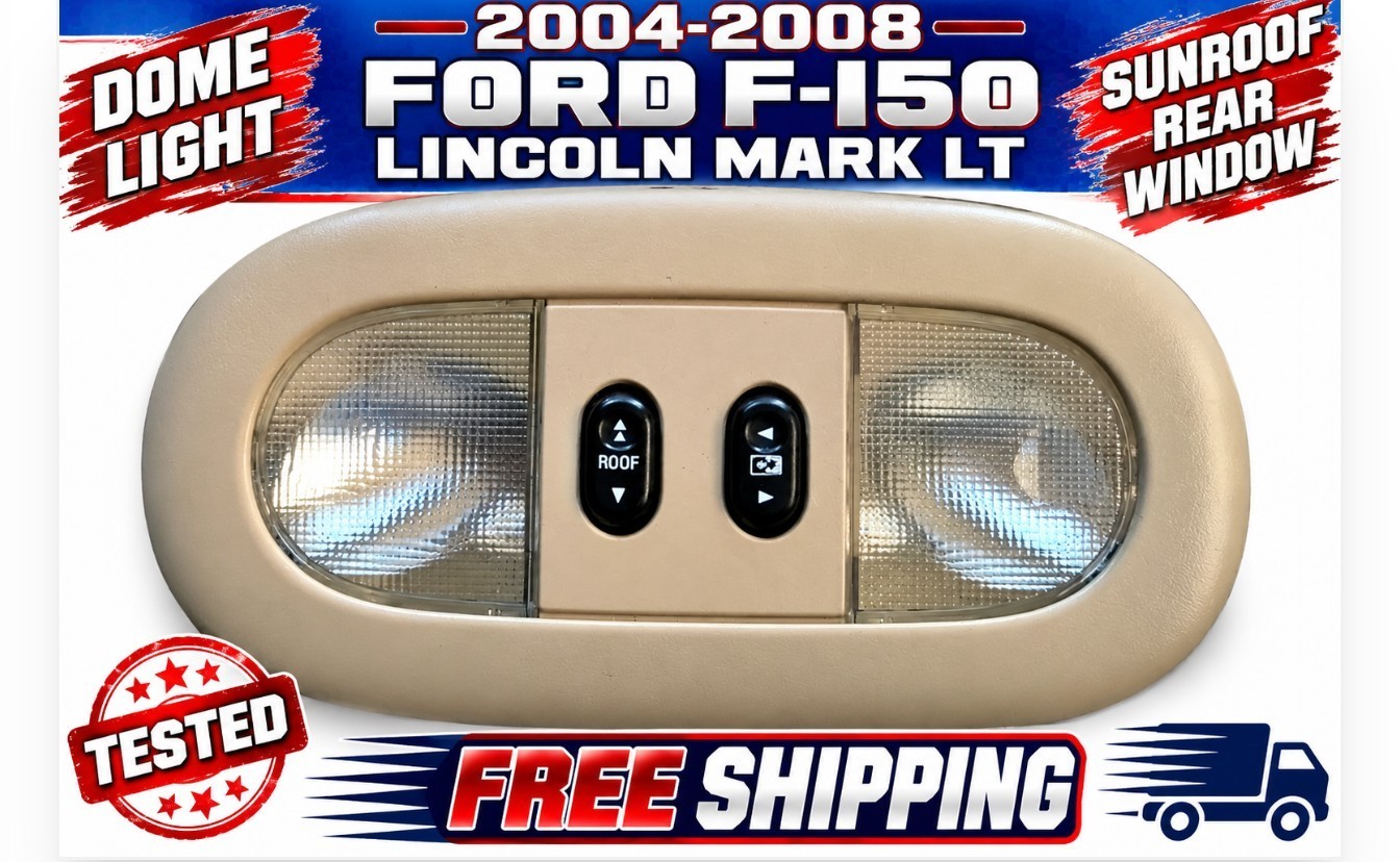 OEM ✅2004-2008 Ford F-150 Lincoln Mark LT Beige Dome Light Sunroof Rear Window OEM ✅2004-2008 Ford F-150 Lincoln Mark LT Beige Dome Light Sunroof Rear Window