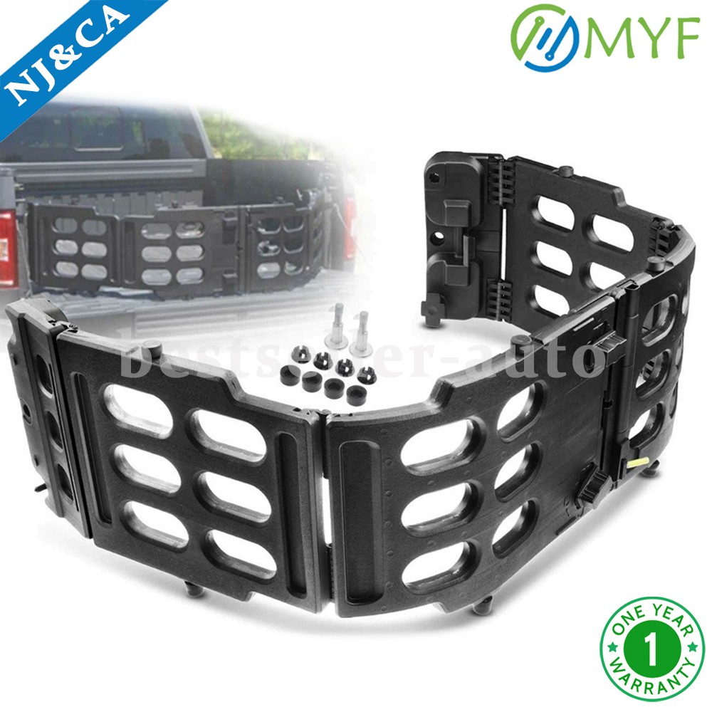 Black Stowable Bed Extender Kit For 17-22 Ford F-250 F-350 F-450 F550 Super Duty