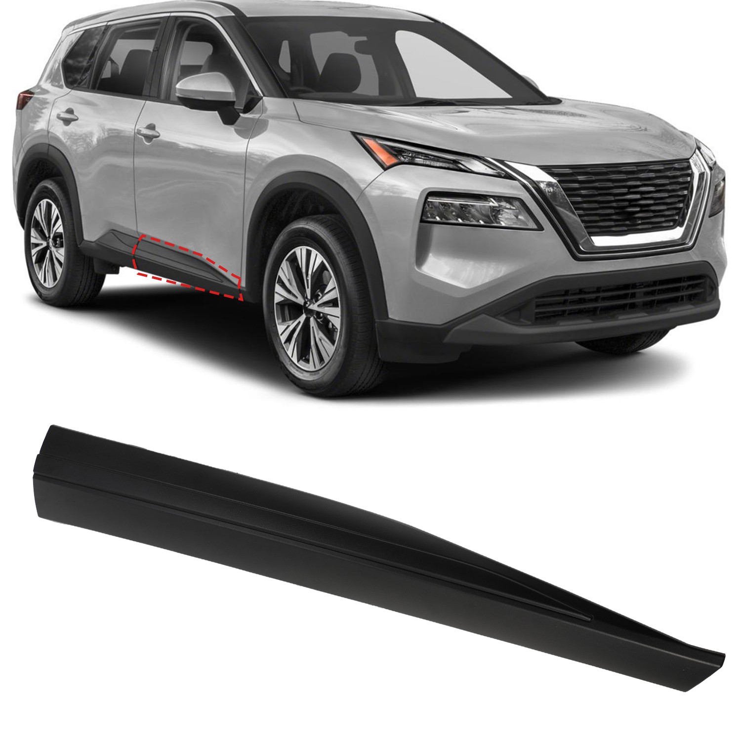 For 2021-2025 23 Nissan Rogue Door Trim Molding Front Right Passenger Side Low