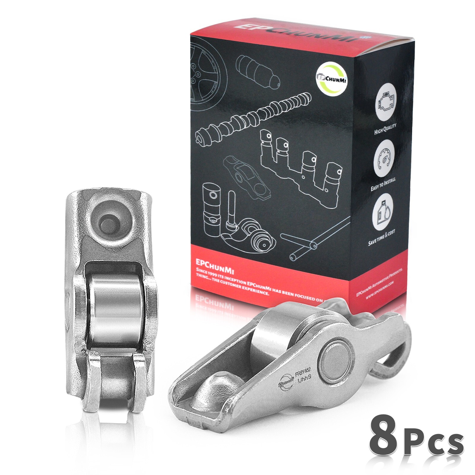 EPChunMi 8Pcs Rocker Arms Kit Replaces MR-703 for Chrysler fits Dodge 2.7L V6
