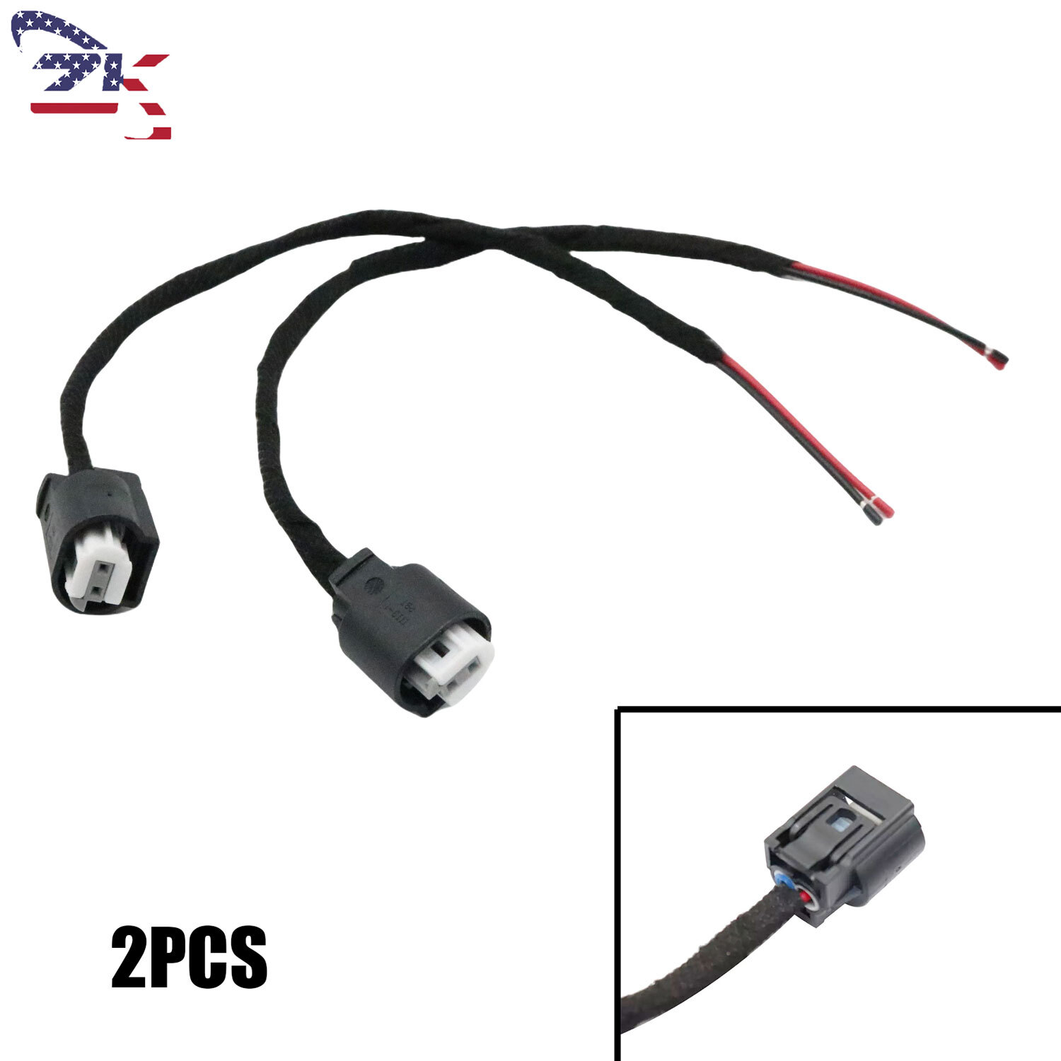 2X Side marker scuttle pigtail plug harness For Mini cooper 07-15 R56-R59 New