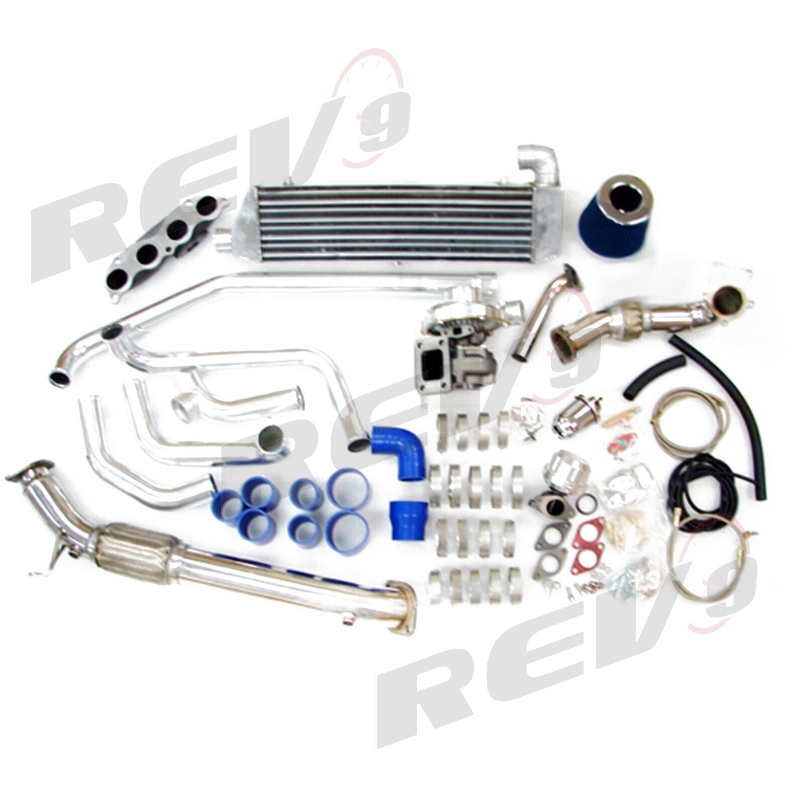 Rev9 T3 T3T4 Turbo TurboCharger Complete Starter Kit Bolt-On For Acura RSX K20