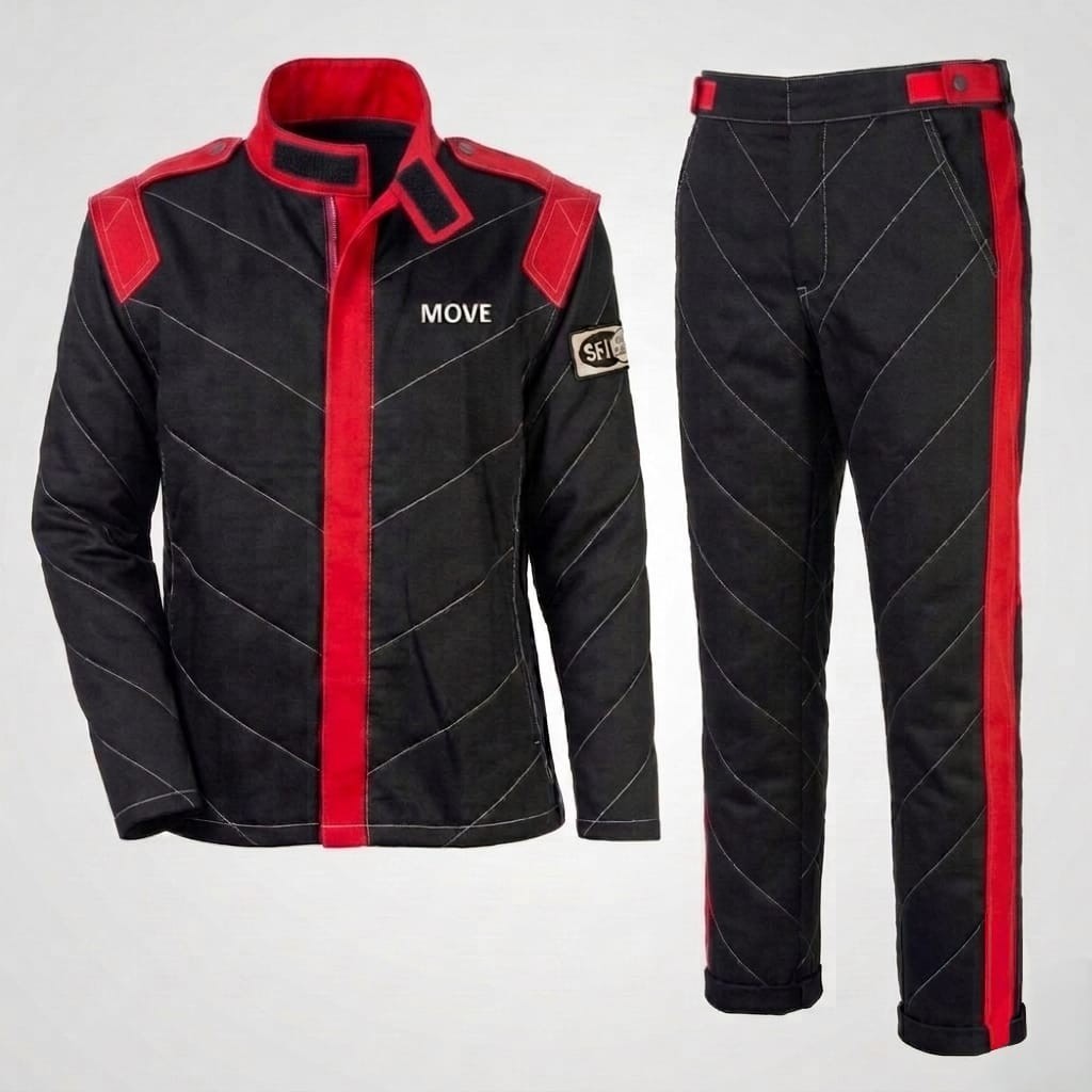Move MR100 SFI 3.2A/5 2-Layer Light Nomex Style  2-Pcs Auto Racing Driver  Suit